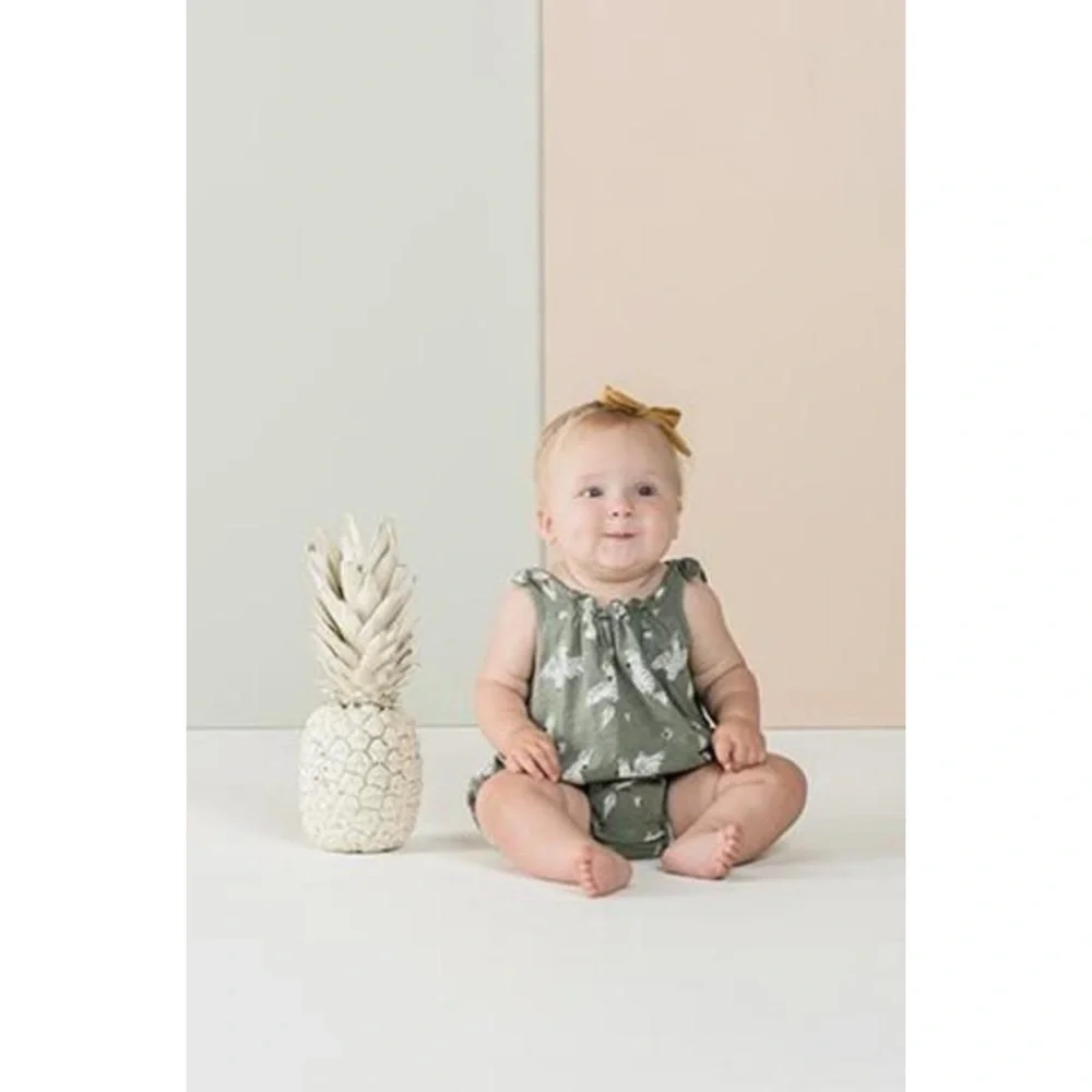 Rylee & Cru Cockatoo shoulder bubble romper size 3-6